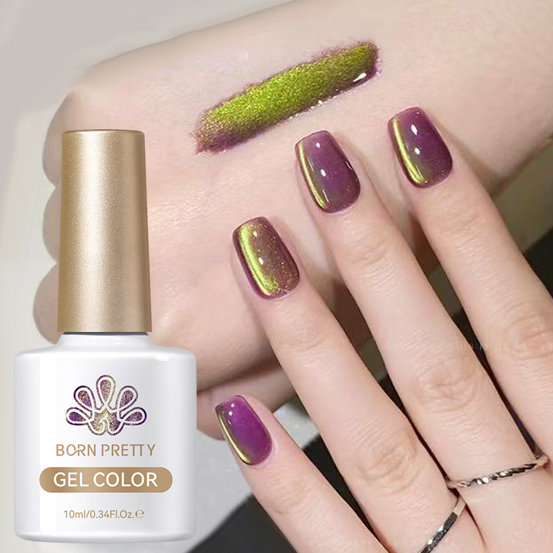 Resin Art Purple - BORN PRETTY 10ml Lila-Gold Leuchtender Katzenaugen-Magnetgel