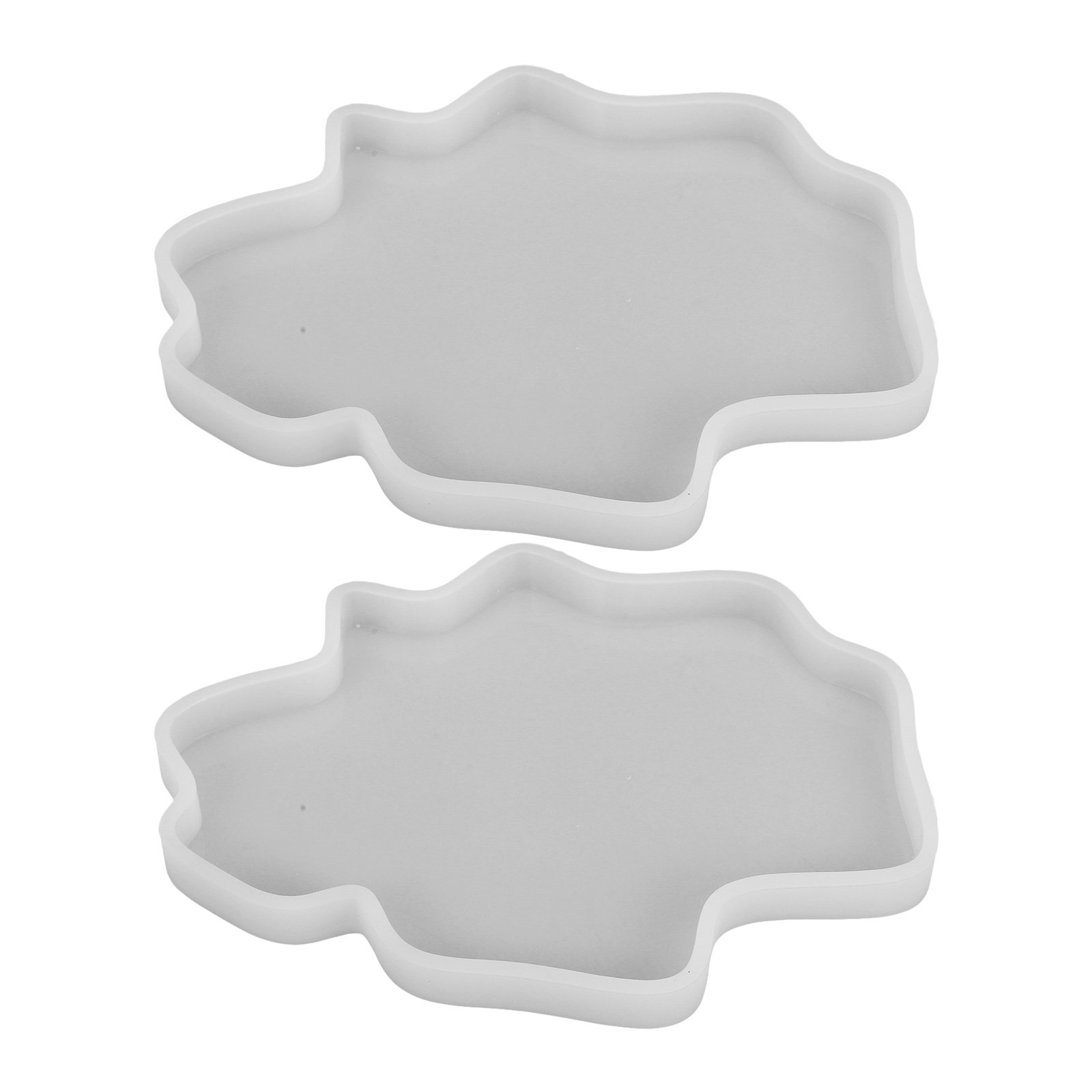 Resin Art Coasters - 2 Stück Harz-Displayform, unregelmäßige Form, sichere
