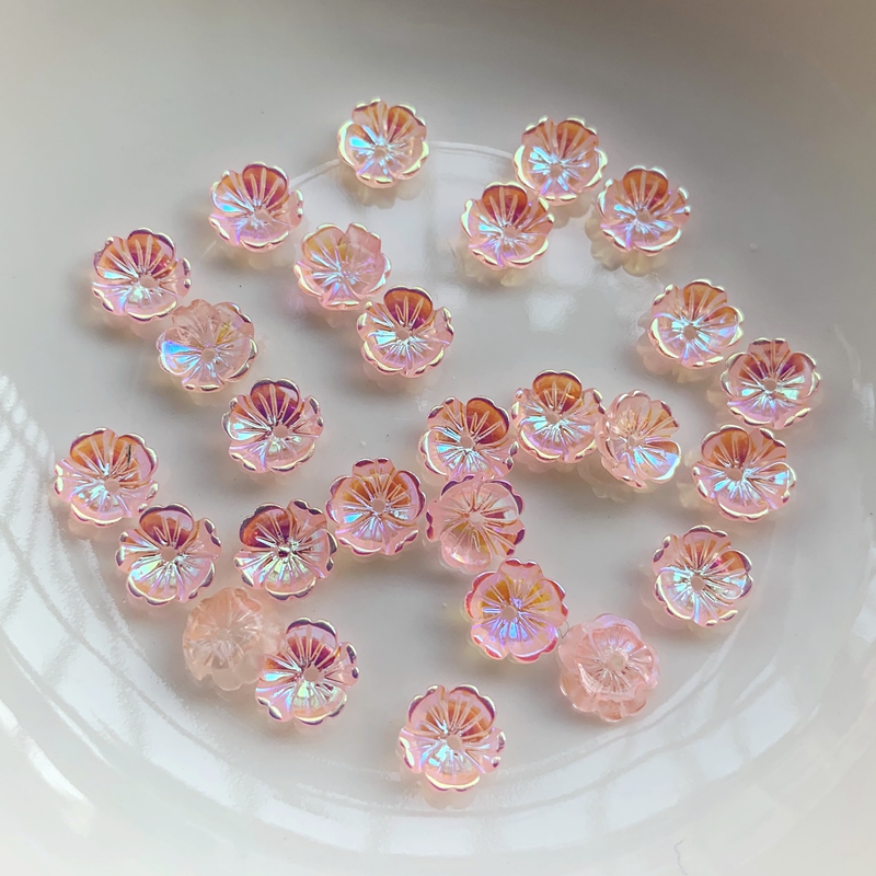 Resin Art Earrings Design - Blumen 8mm Ohrringe Schmuck Zubehör Harz