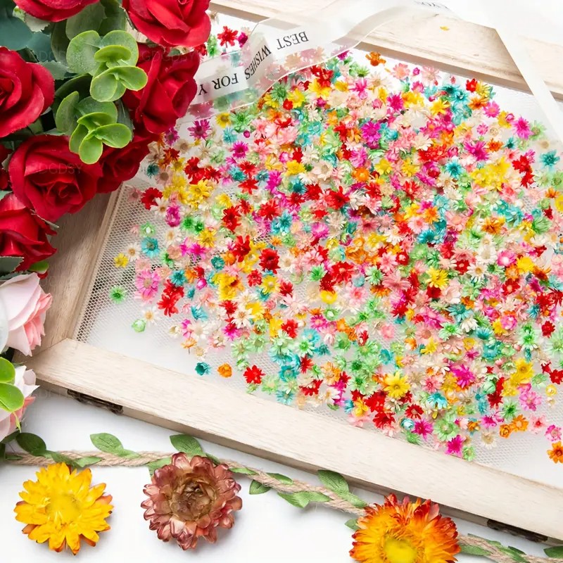 Resin Art Earrings Design - Klassische künstliche Blumenmischung zum Basteln –