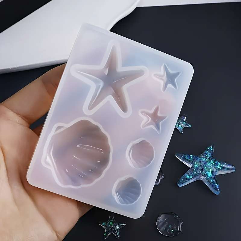Resin Art Uv - DIY Ozean-Thema Kristall-Epoxidharz Muschel-Schmuckanhänger Silikonform Schmuckanhänger-Herstellungsform