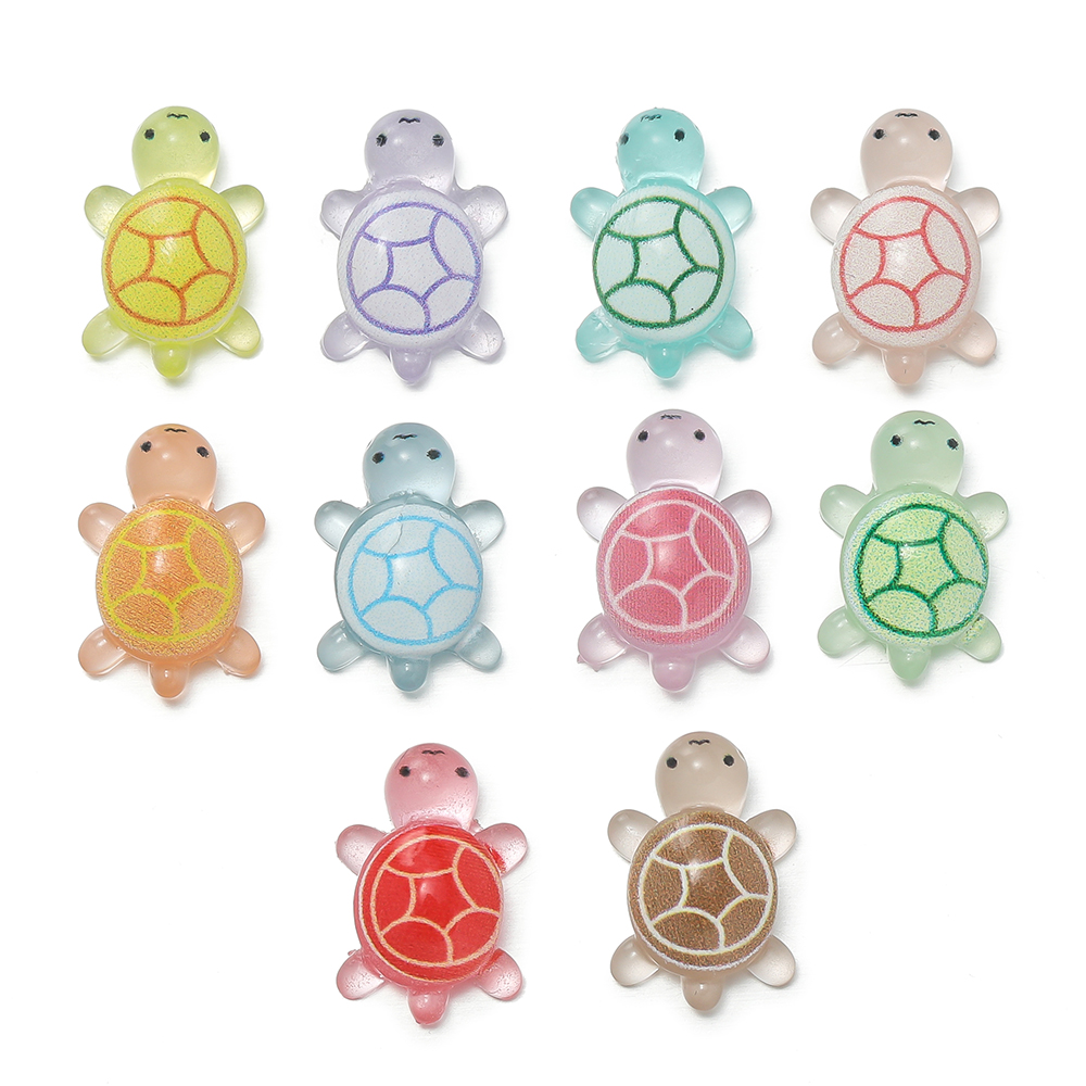 Resin Art Decor - 10 teile/los Mini Harz Meeresschildkröten Glow