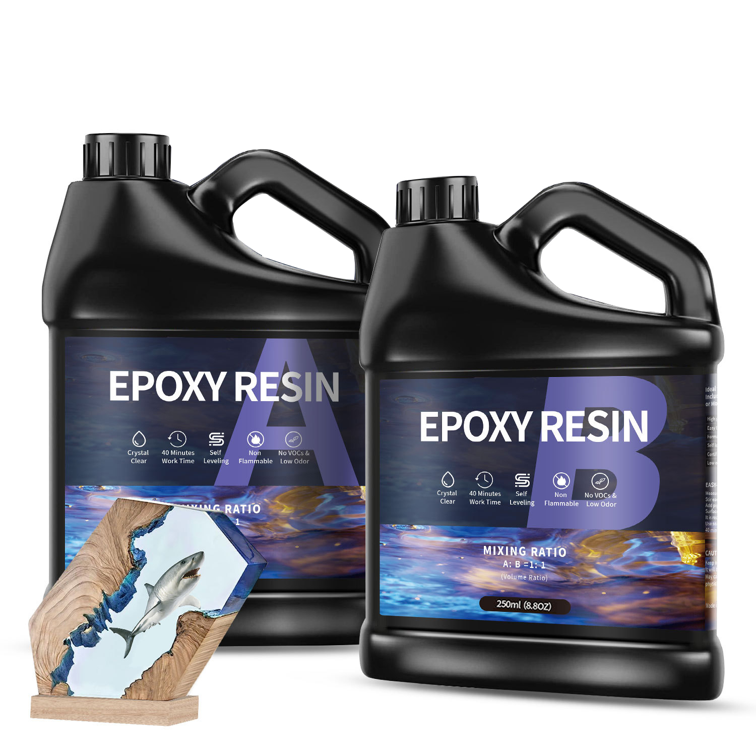 Resin Art Jewellery - 500g/1000g AB Epoxidharz Kleber Hohe Klarheit