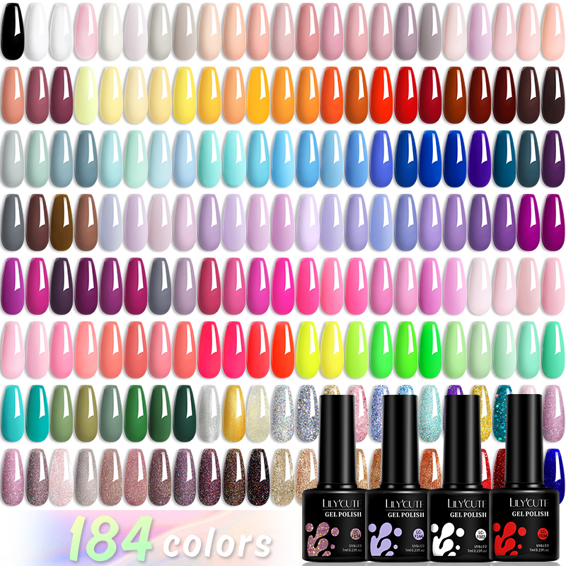 Resin Art Purple - LILYCUTE 184 Farben 7 ml Gel-Nagellack