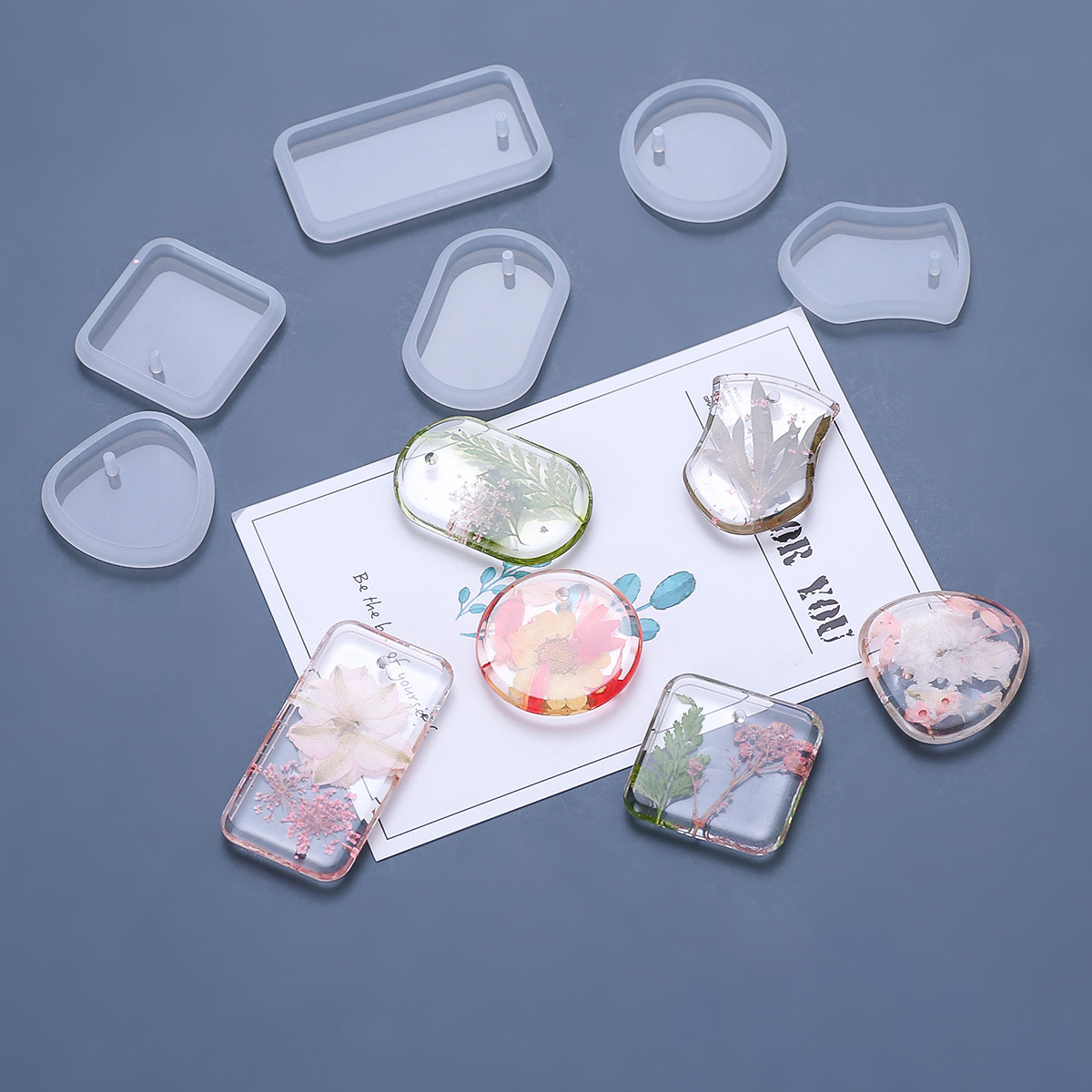 Resin Art Jewellery - 1/6/10 stücke DIY Keychain Anhänger Silikon