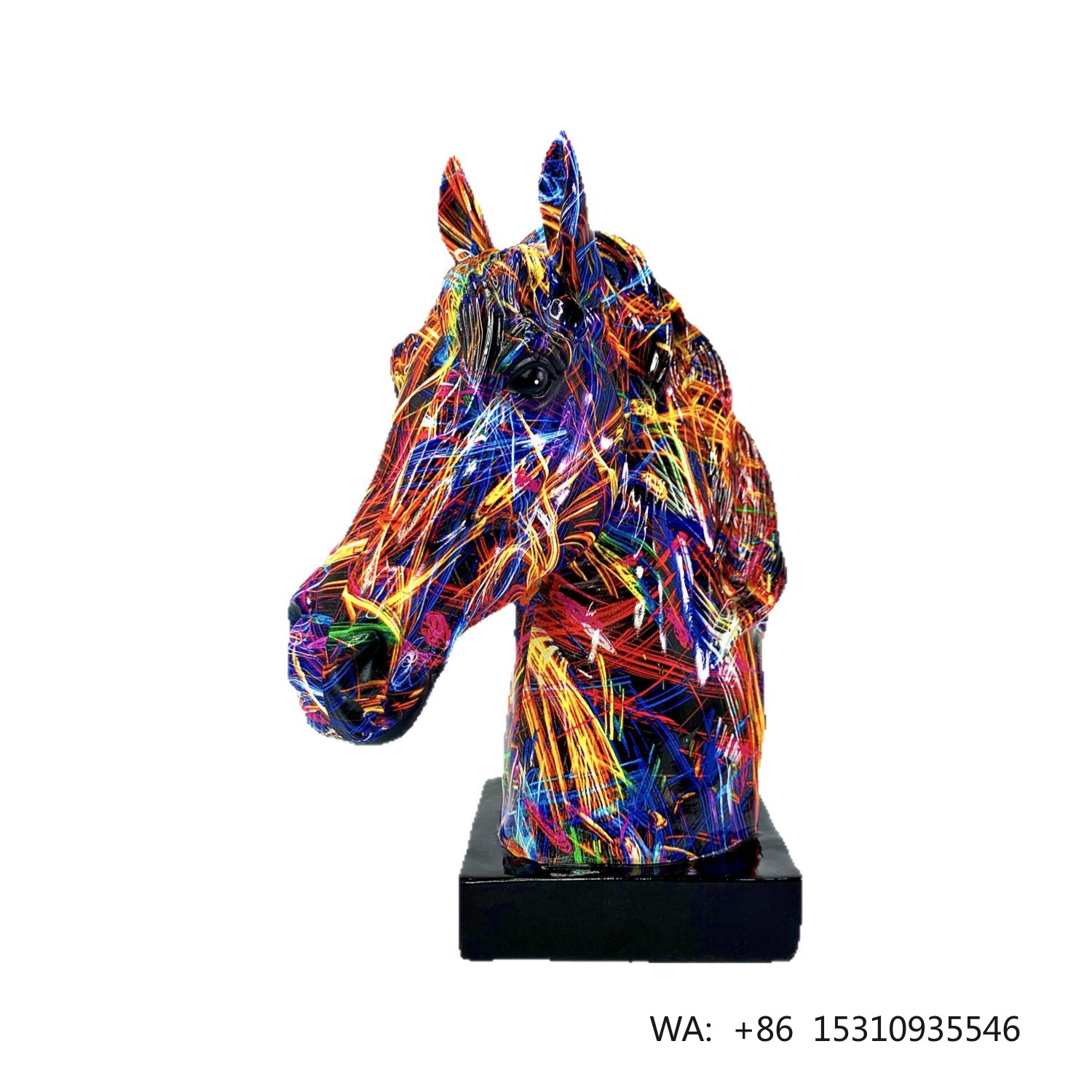 Resin Art Resin - Kreative Harz-Pferdekopf-Ornamente Büro-Schreibtisch-Dekorationen Nischen-Kunst Maskottchen des