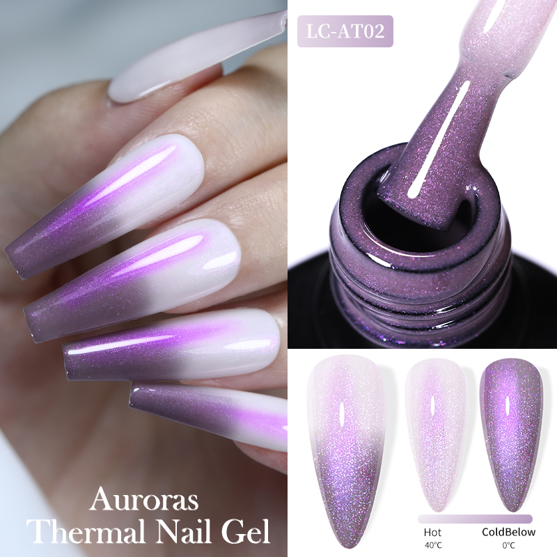 Resin Art Purple - LILYCUTE 7ML Auroras Thermal Gel Nagellack