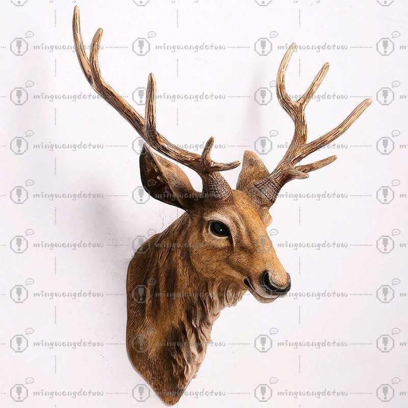 Resin Art Resin - Künstlicher Hirschkopf 17 Zoll, Künstlicher Tierkopf