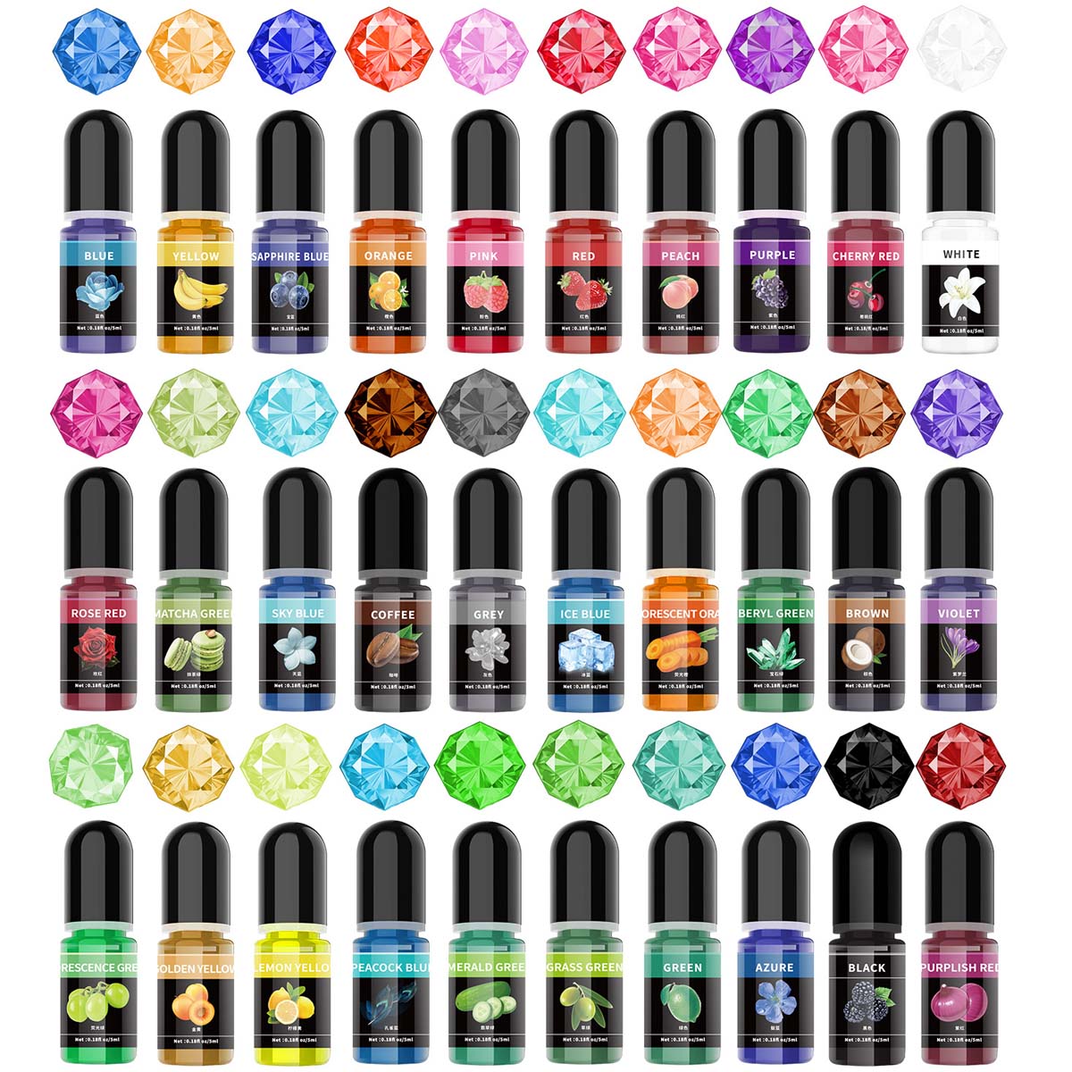 Resin Art Uv - 5 ml/Flasche Epoxidharz Pigment Flüssigkeit Farbstoff