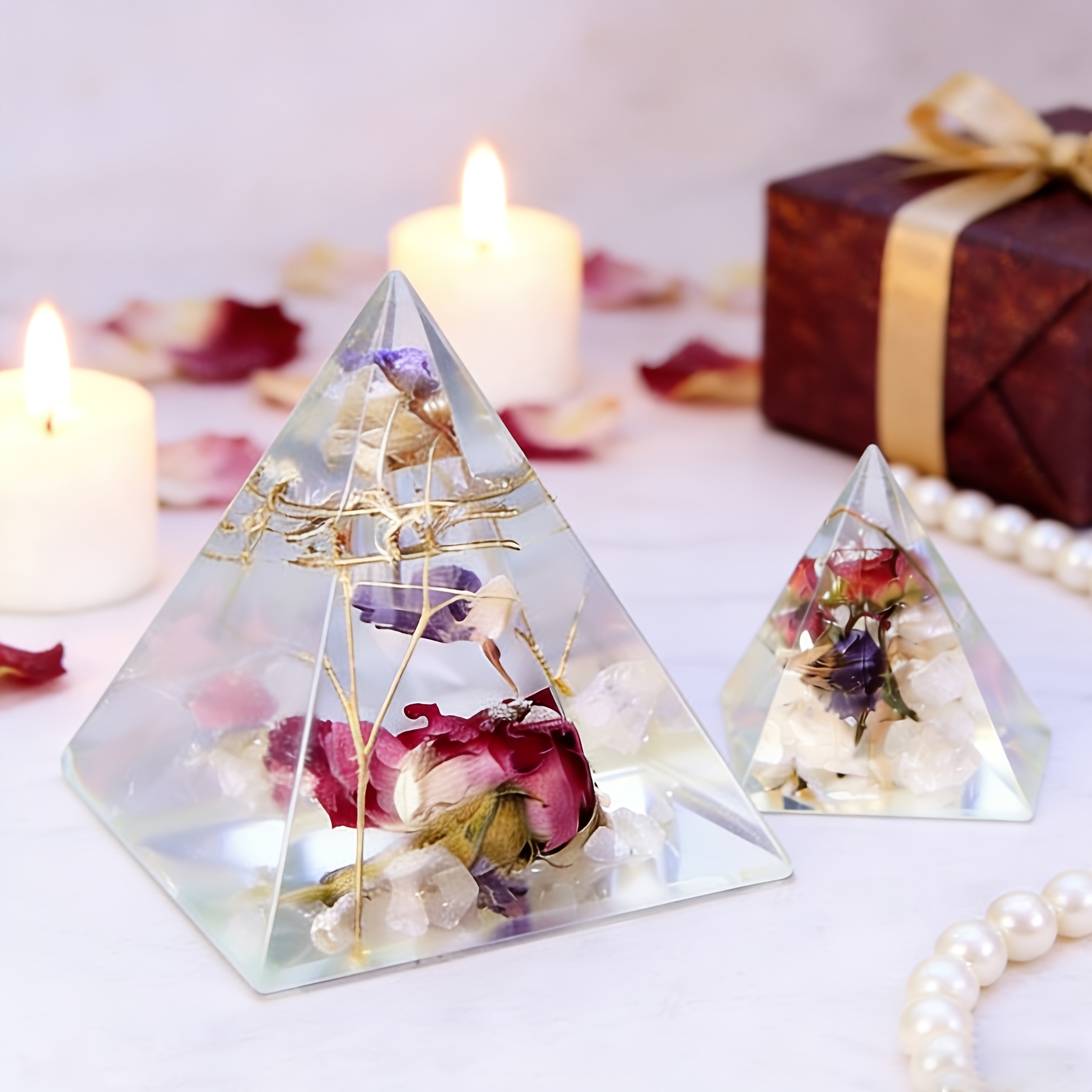 5-teiliges Set - Pyramiden-Har – Resin Art Jewellery Bewertung und Preis