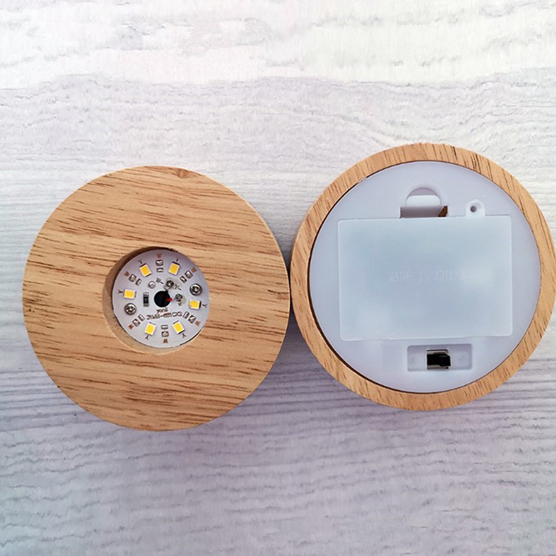 8cm runde hölzerne LED Licht D – Resin Art Stand Bewertung und Preis
