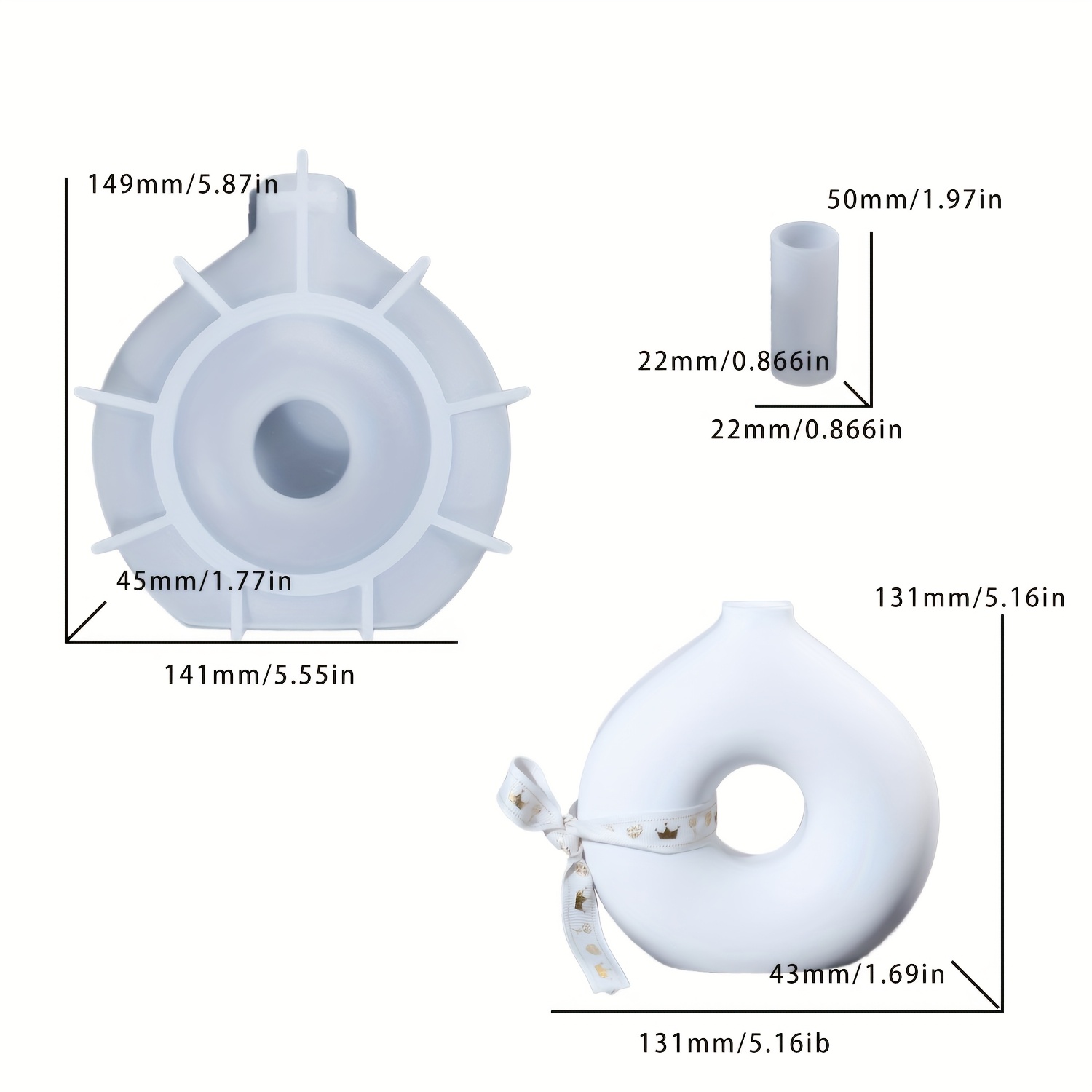 1 DIY runde Vase Silikonform E – Resin Art Mould Bewertung und Preis