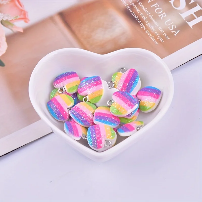 10 Stück bunte Herz-Harz-Anhän – Resin Art Box Bewertung und Preis