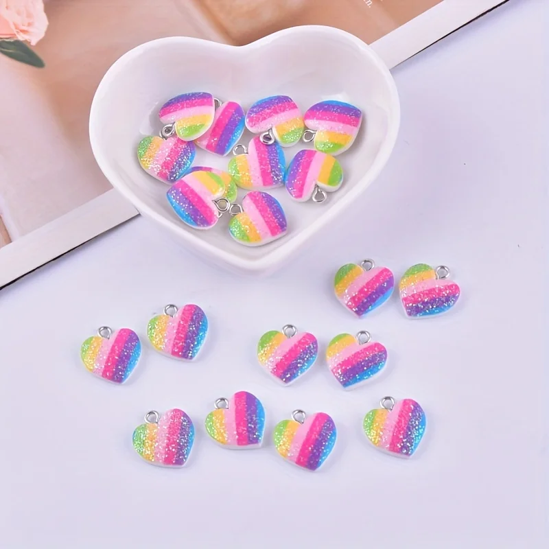 10 Stück bunte Herz-Harz-Anhän – Resin Art Box Bewertung und Preis