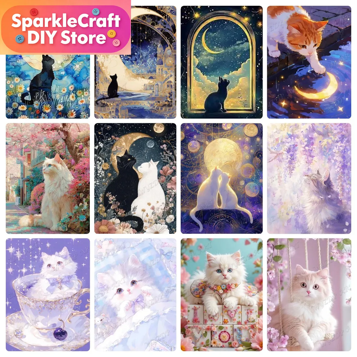 Tier Katze Mond Diamant-Malere – Resin Art Work Bewertung und Preis