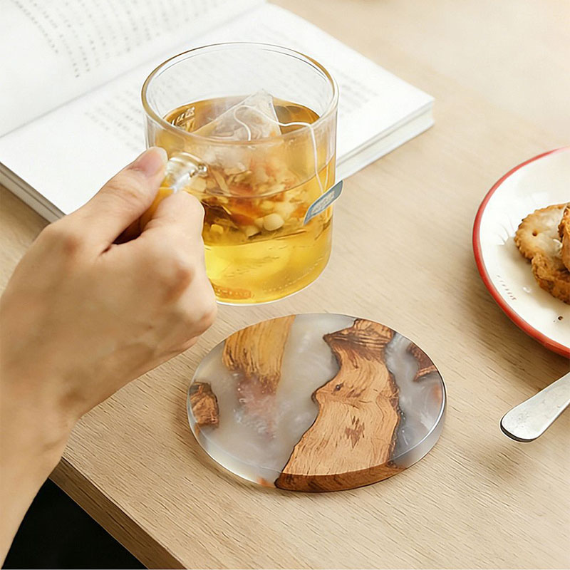Getränkeuntersetzer-Set, Holz- – Resin Art Coasters Bewertung und Preis