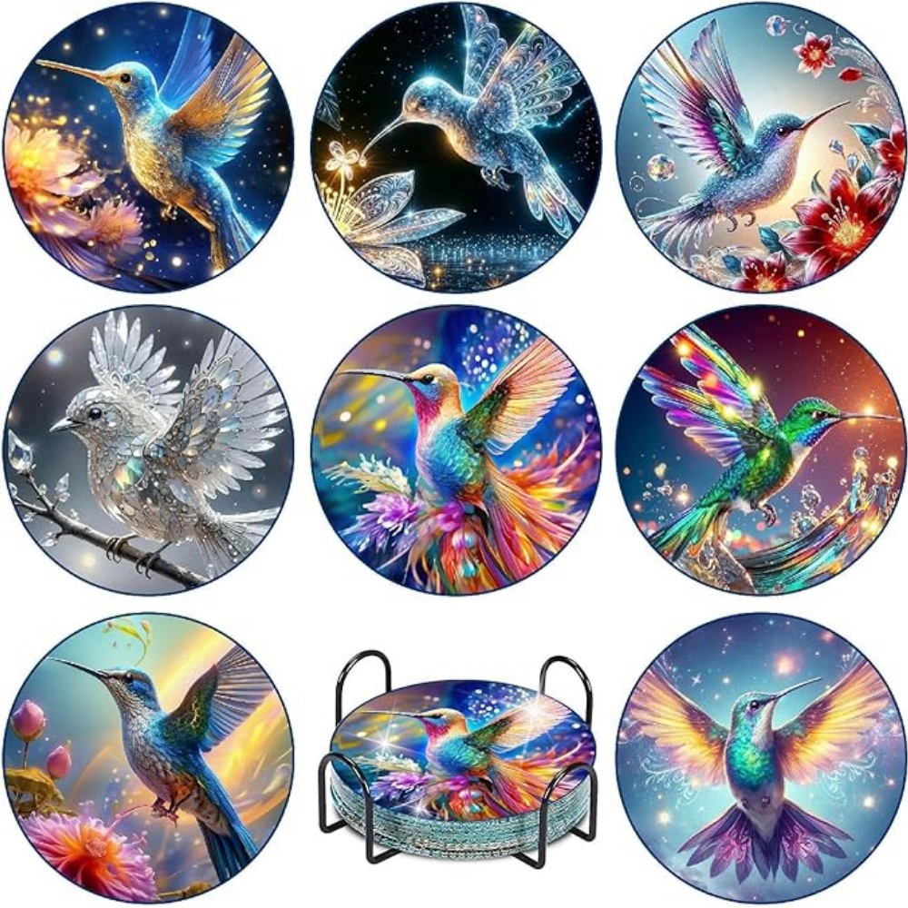 8 Stück Diamant-Kunst-Unterset – Resin Art Coasters Bewertung und Preis
