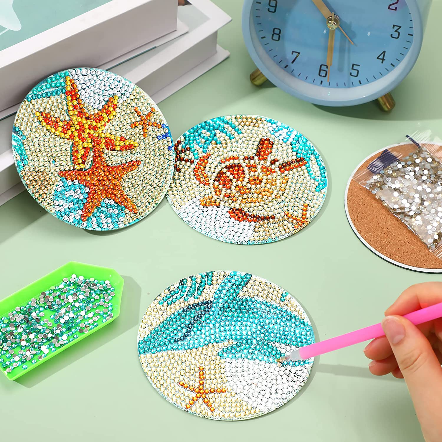 8 teile/satz DIY Diamant Maler – Resin Art Coasters Bewertung und Preis