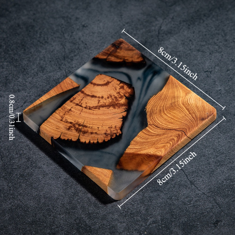 Untersetzer aus Holzharz, quad – Resin Art Coasters Bewertung und Preis