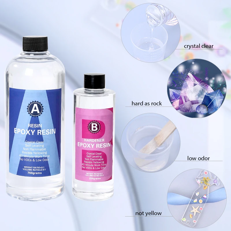 Epoxidharz-Set, kristallklar,  – Resin Art Stone Bewertung und Preis