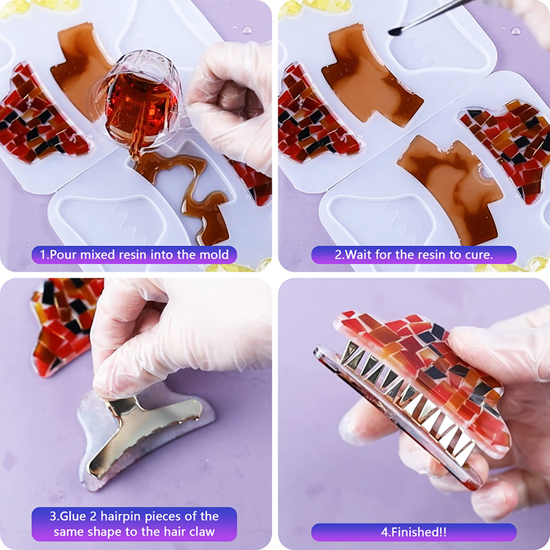Haar Klaue Clips Silikon Harz  – Resin Art Uv Bewertung und Preis