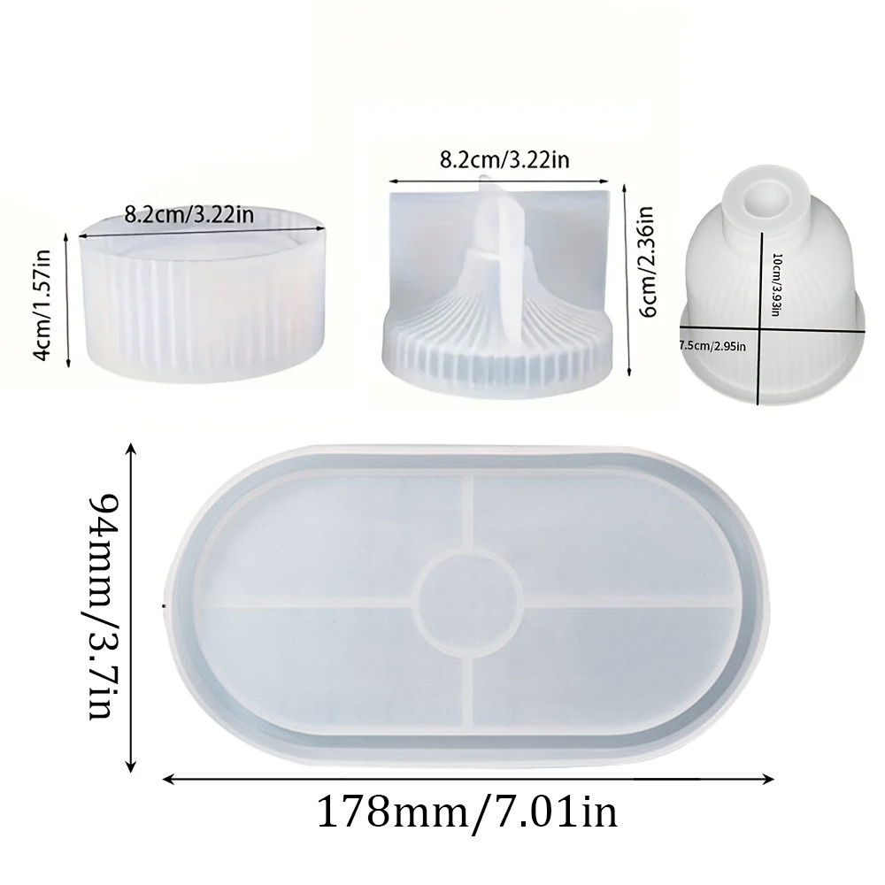 4 Stück Silikonformen, ovale T – Resin Art Products Bewertung und Preis