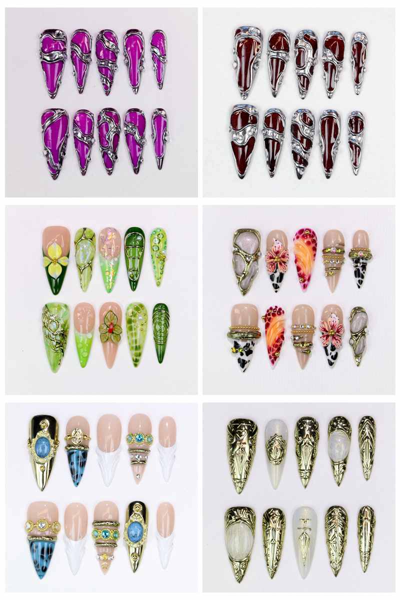 10 Stück Lange Stiletto Aufkle – Resin Art Purple Bewertung und Preis
