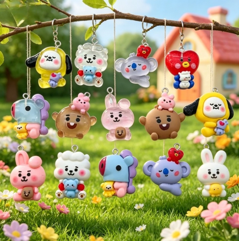 7 Stück BT21 Harz-Cartoon-Anhä – Resin Art Box Bewertung und Preis