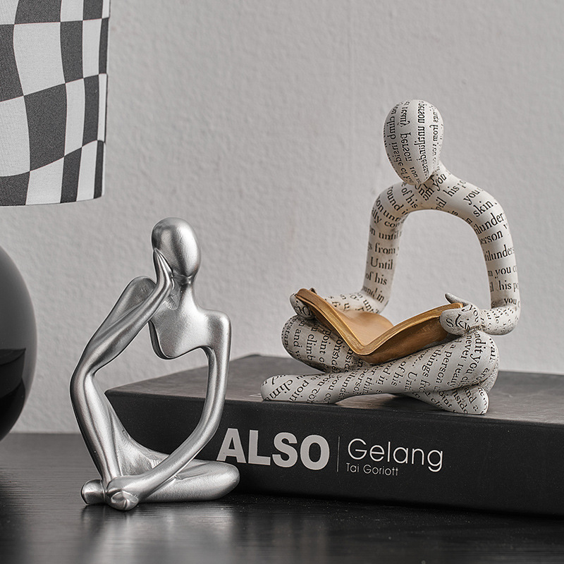Lesende-Paar-Ornamente, hohl,  – Resin Art Stand Bewertung und Preis