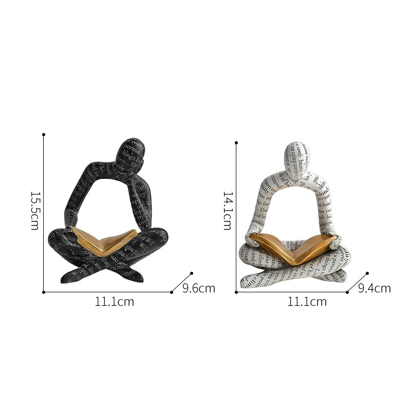 Lesende-Paar-Ornamente, hohl,  – Resin Art Stand Bewertung und Preis