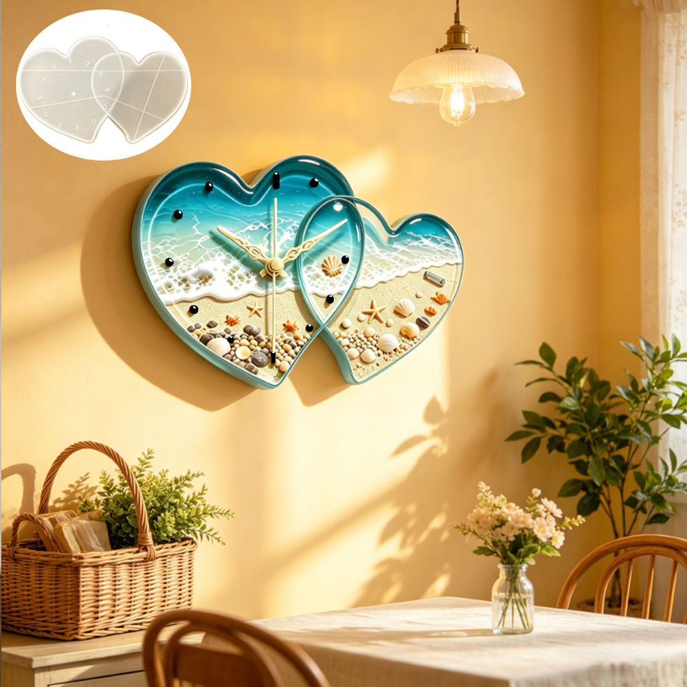 Herzförmige Uhr aus Harz-Silik – Resin Art Mould Bewertung und Preis