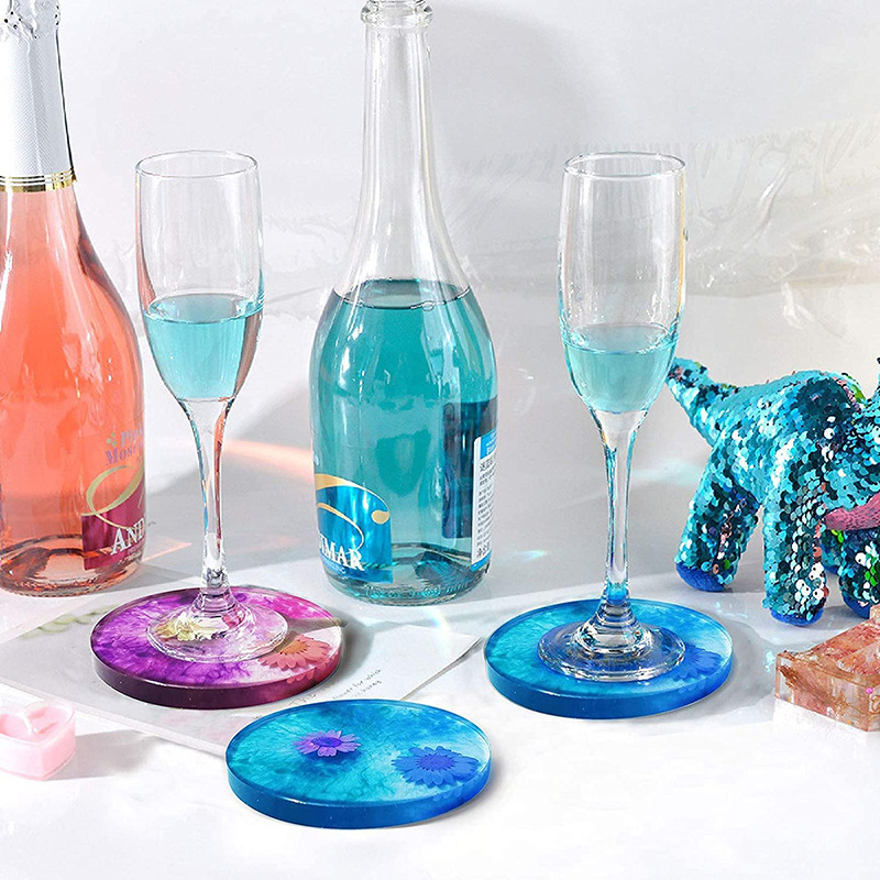 Runde quadratische Untersetzer – Resin Art Coasters Bewertung und Preis