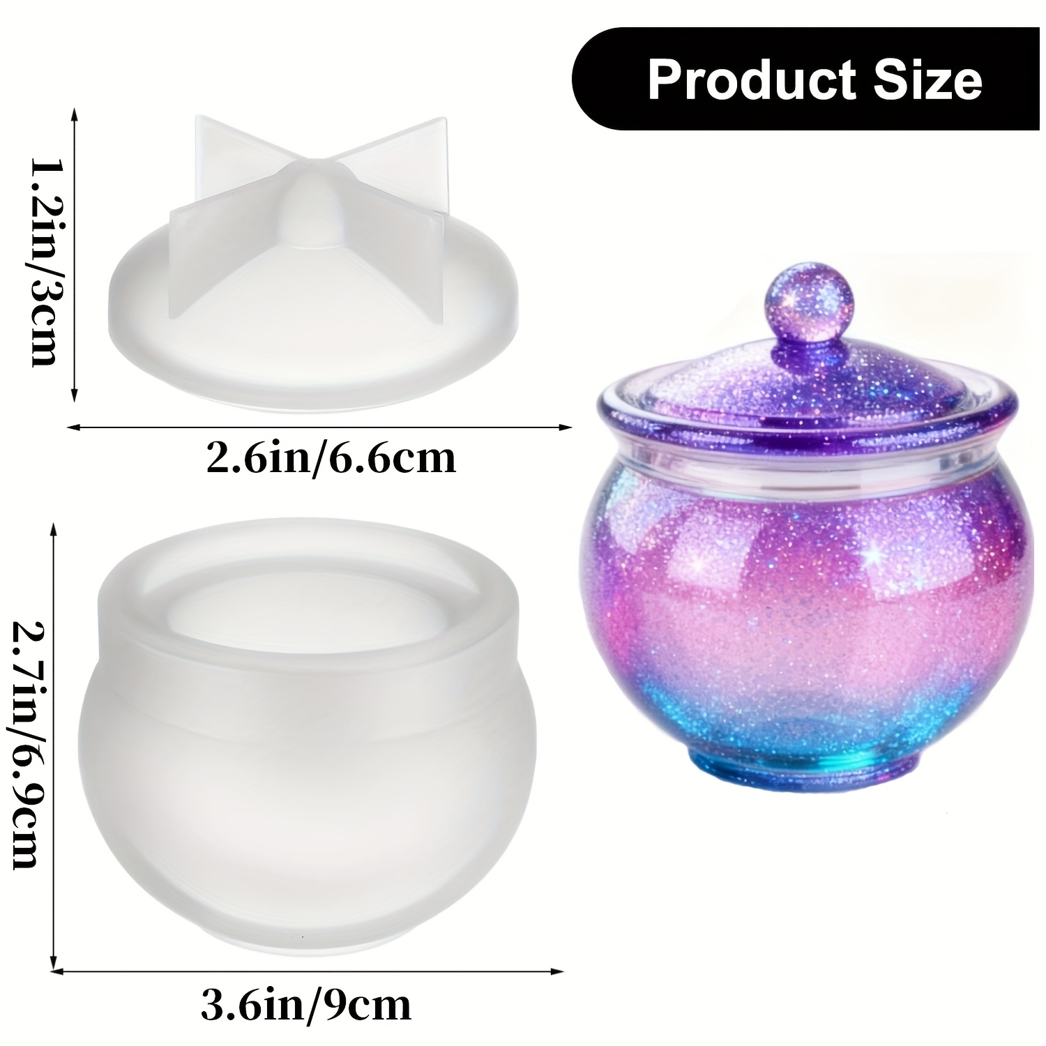 1 Satz runder Harzdosenformen  – Resin Art Jewellery Bewertung und Preis