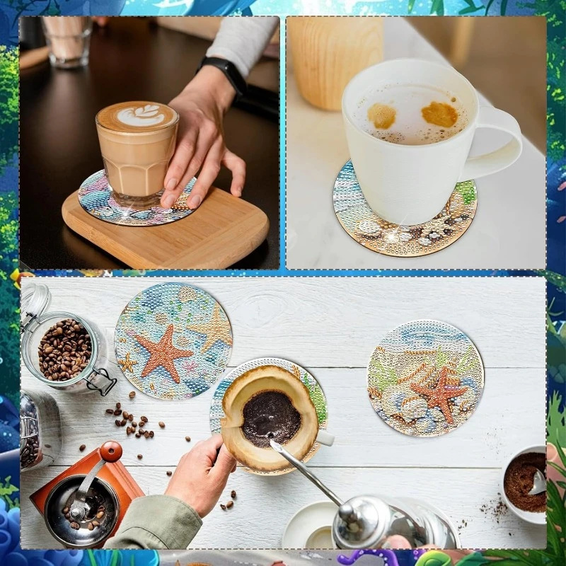 8 Stück Diamant-Kunst-Unterset – Resin Art Coasters Bewertung und Preis